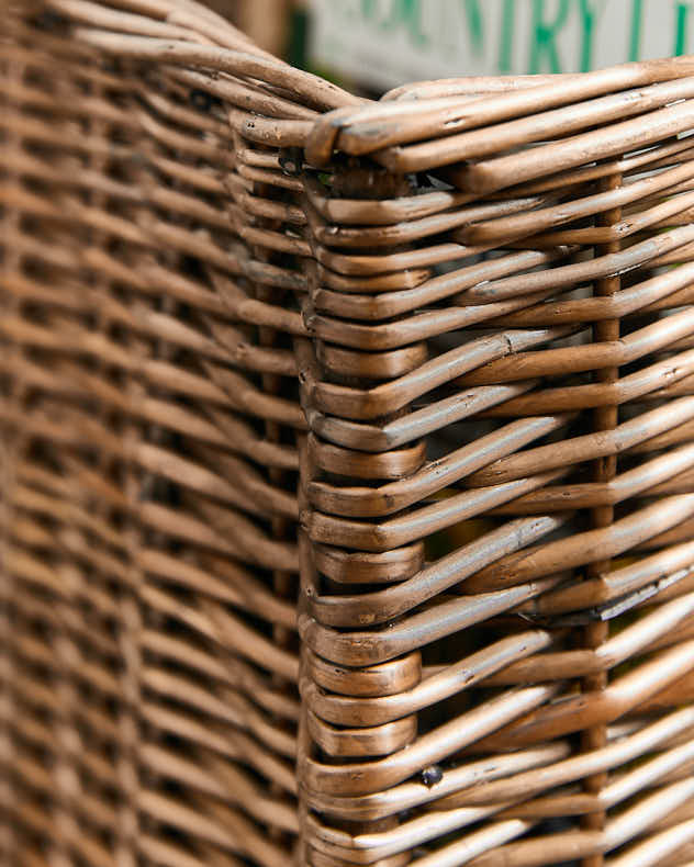 Grey Washed Willow Storage Basket