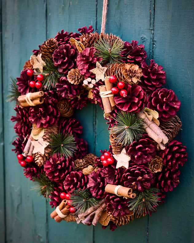 Luxury Cinnamon Pine Door Wreath 38cm