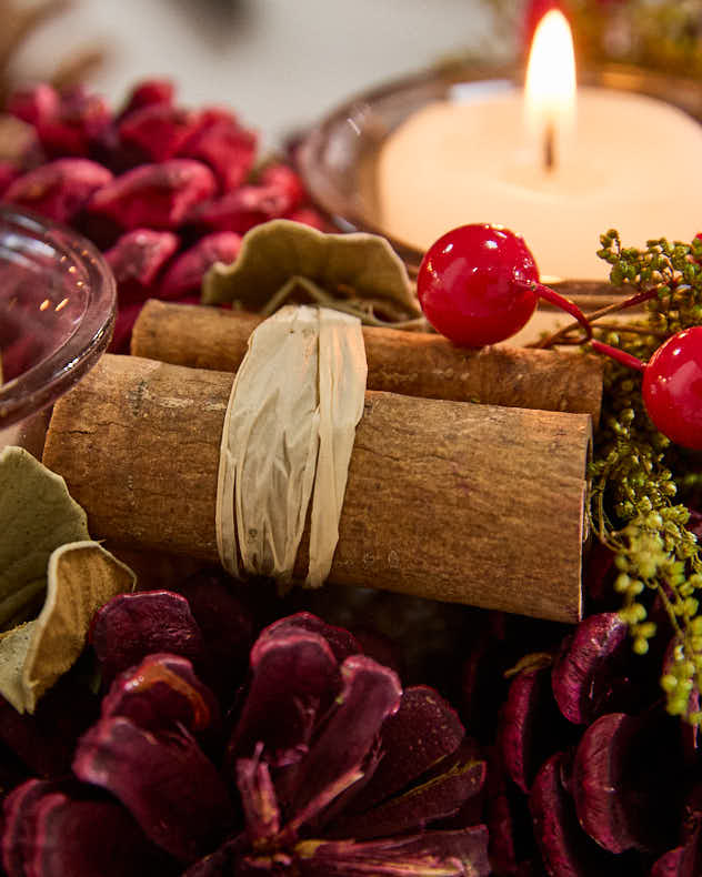 Bougeoirs en pin cannelle