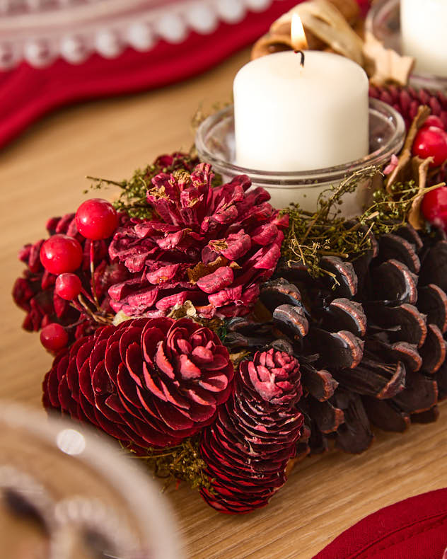 Cinnamon Pine Tea Light Holder Trio