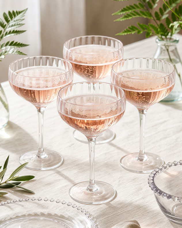 Set of 4 Champagne Saucers