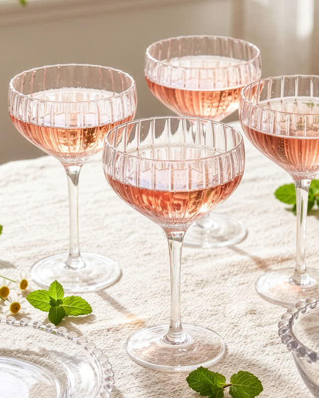 Set of 4 Champagne Saucers