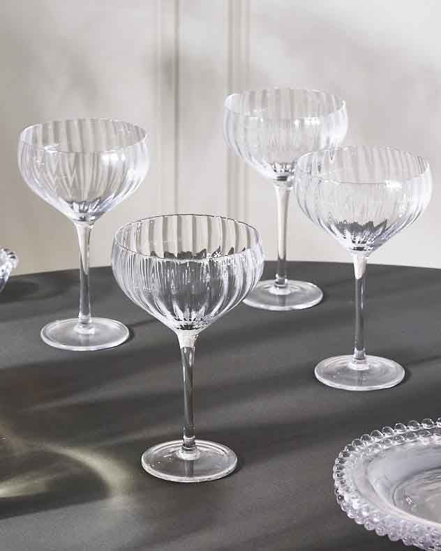 Set of 4 Champagne Saucers