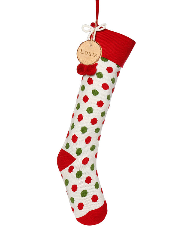 Stockings - Personalised Fair Isle Knitted Christmas Stocking