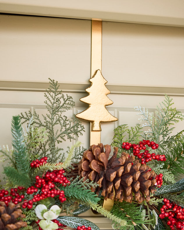 Gold Christmas Tree Wreath Hanger