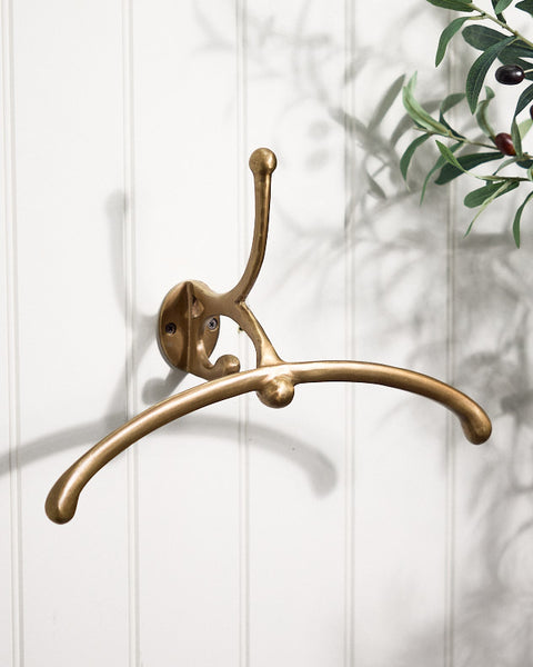 Antique Gold Wall Mounted Valet Hook Dibor
