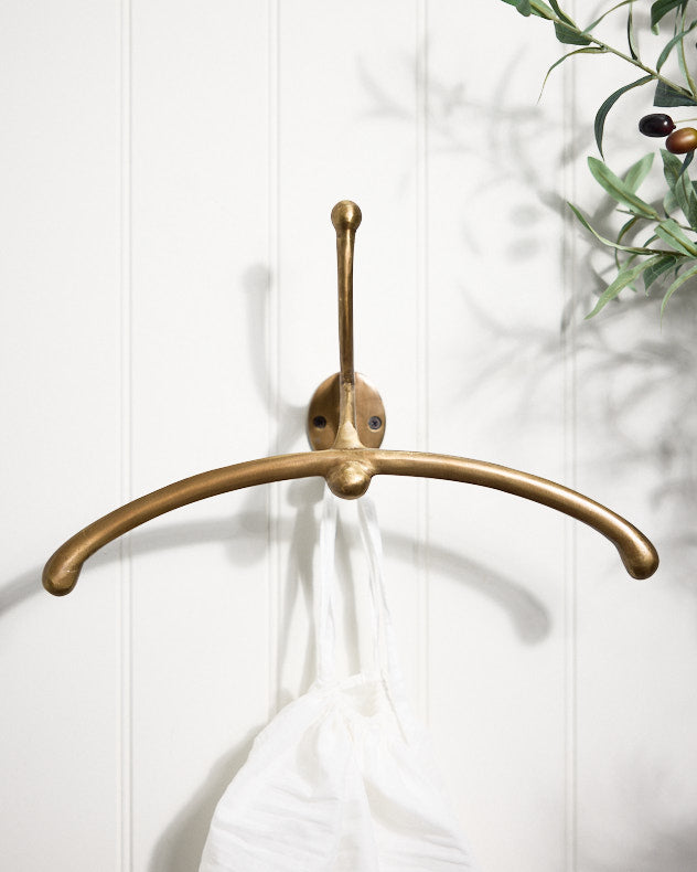 Antique Gold Wall Mounted Valet Hook Dibor