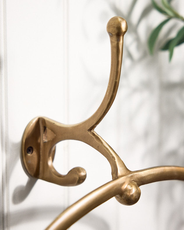 Hooks &amp; Racks - Antique Gold Wall Mounted Valet Hook