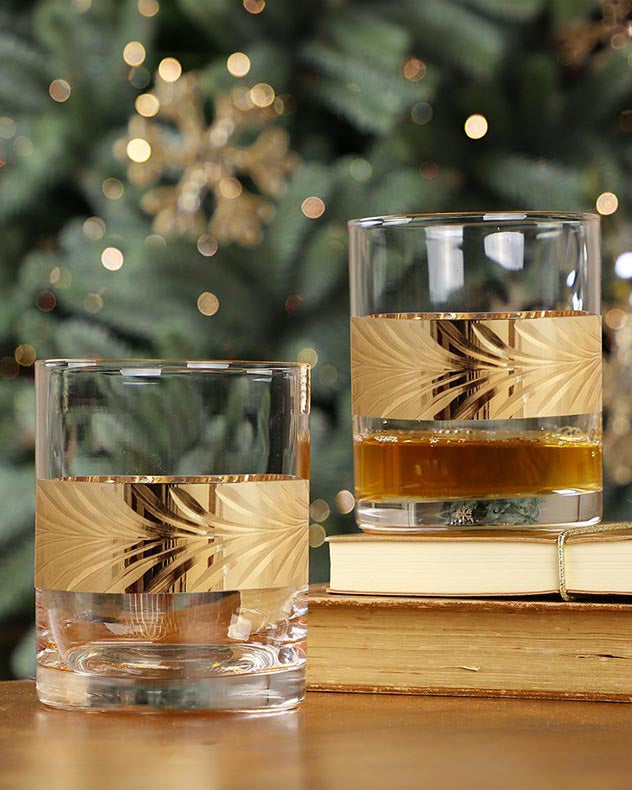 Gold Leaf Whisky Tumblers