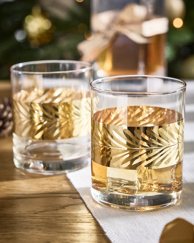 Gold Leaf Whisky Tumblers