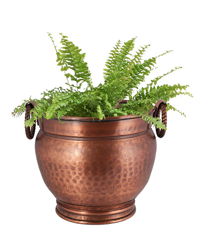 Vintage Urn Style Copper Planter Pot