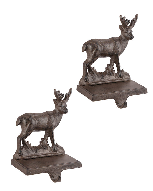Cast Iron Reindeer Christmas Stocking Holder