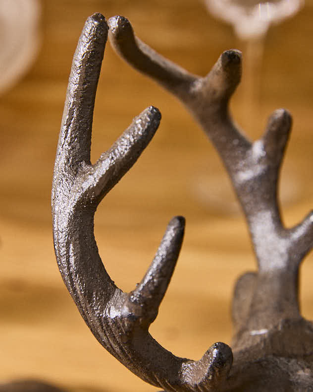 Cast Iron Stag Wine Bottle Holder