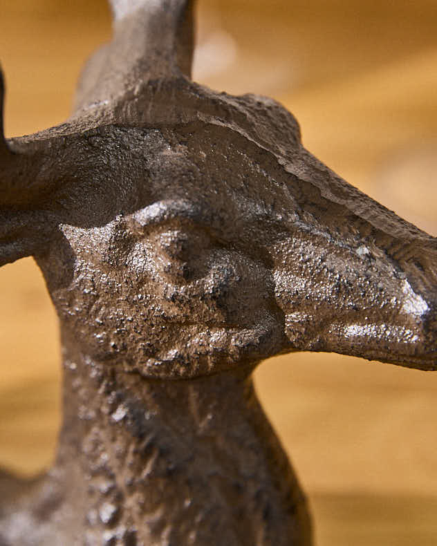 Cast Iron Stag Wine Bottle Holder