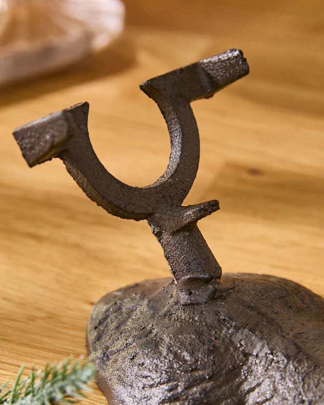 Cast Iron Stag Wine Bottle Holder