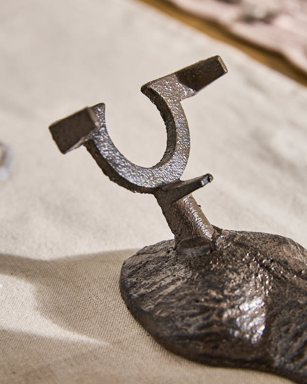Cast Iron Stag Wine Bottle Holder