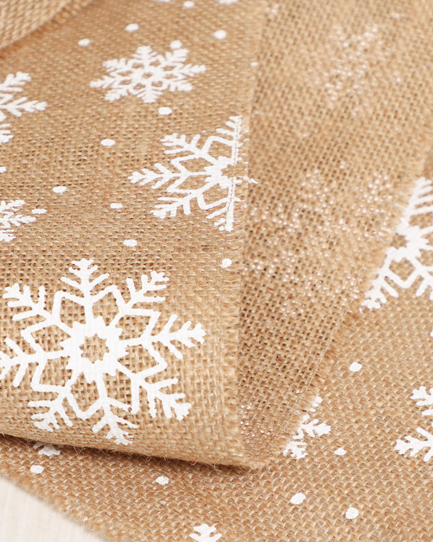 Wide Jute Snowflake Craft Cloth