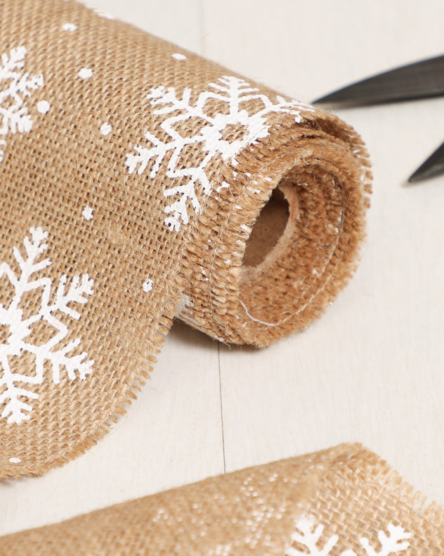 Wide Jute Snowflake Craft Cloth