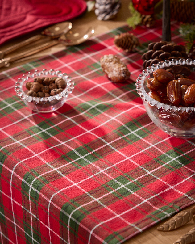 Highland Red Tartan Table Runner