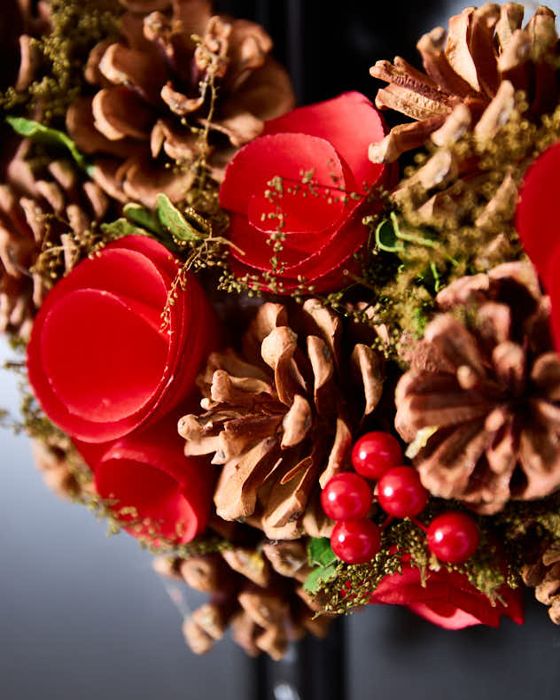 Winter Forest Christmas Wreath 35cm