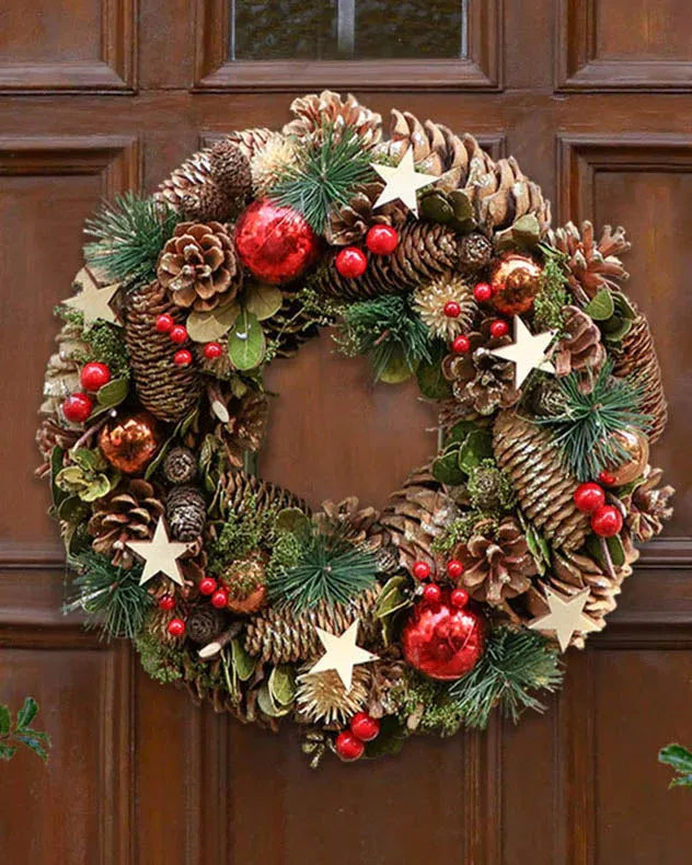 christmas wreath with stars 