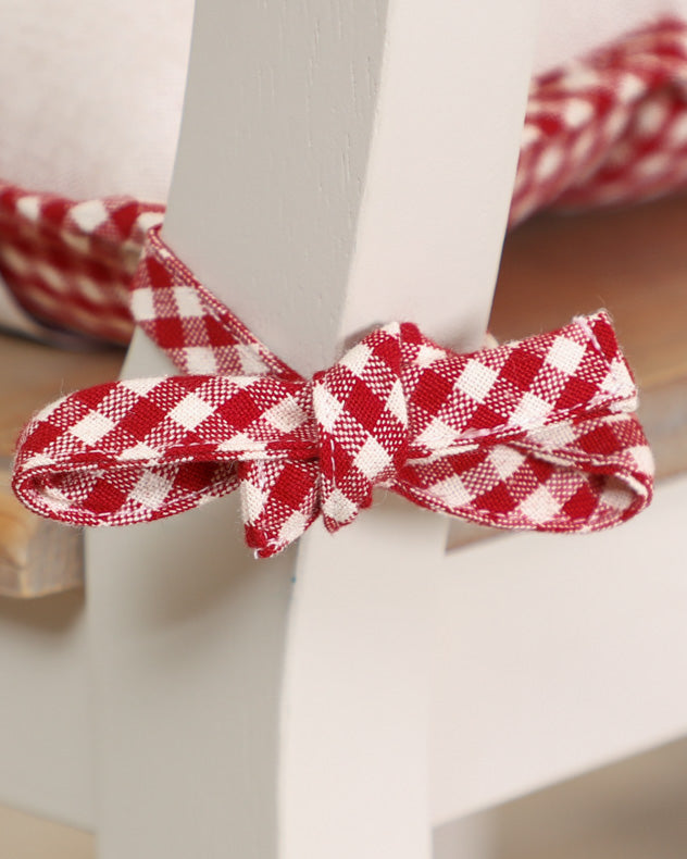 Set of Country Stag Gingham Garden Seat Pads