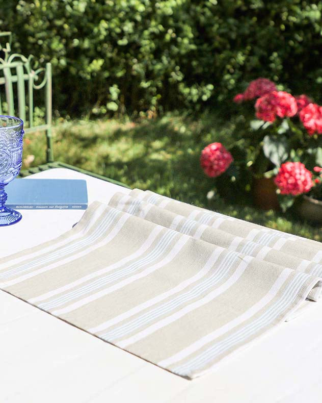 Summer Blue Garden Alfresco Table Runner