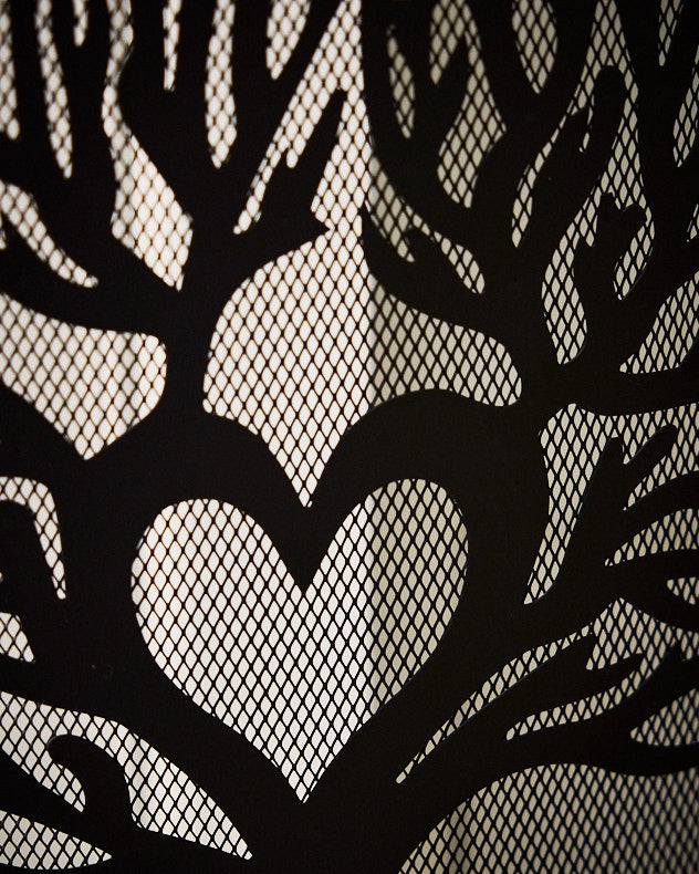 Fire Screens &amp; Guards - Woodland Curved Black Fire Screen