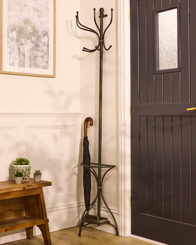 Wall Mounted Hallway Coat Stand and Umbrella Holder