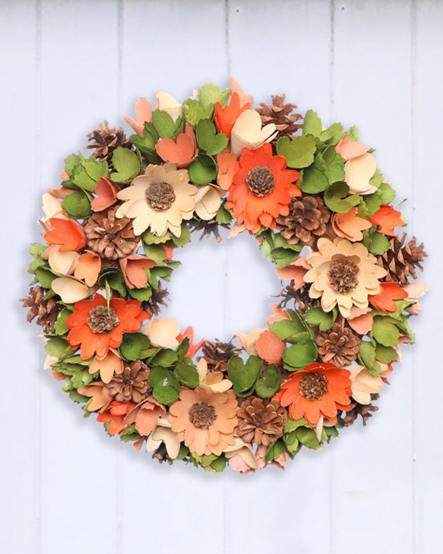 Sunny Meadow Floral Wreath 32cm