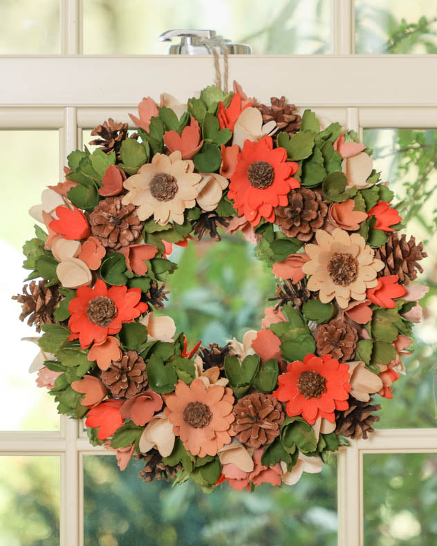 Sunny Meadow Floral Wreath 32cm