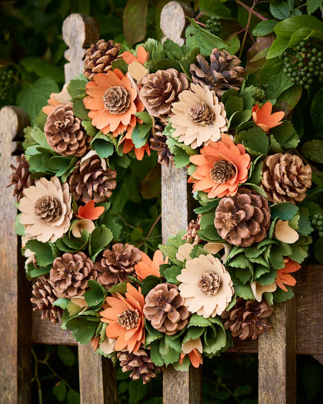 Autumn Meadow Floral Wreath 32cm