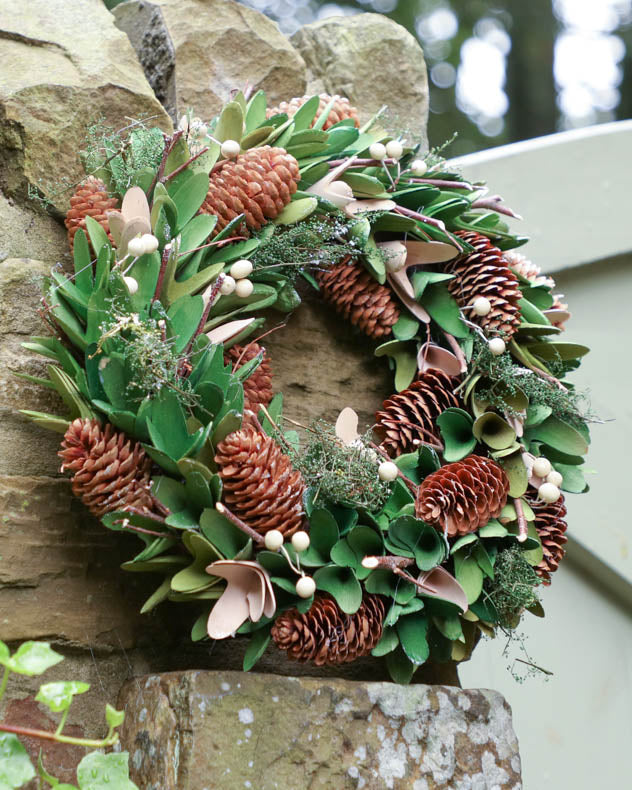 Personalised Pinecone & Mistletoe Forest Wreath