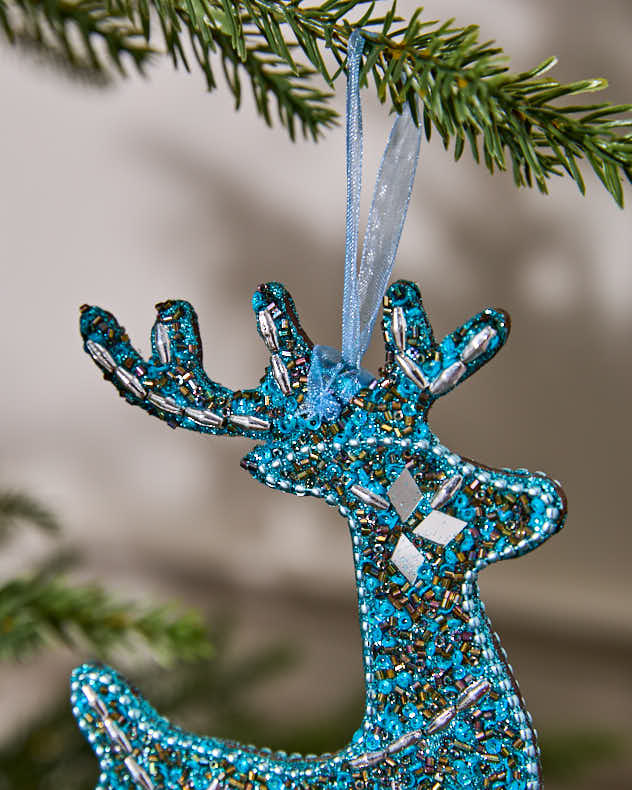 Set of 6 Blue Christmas Tree Decorations