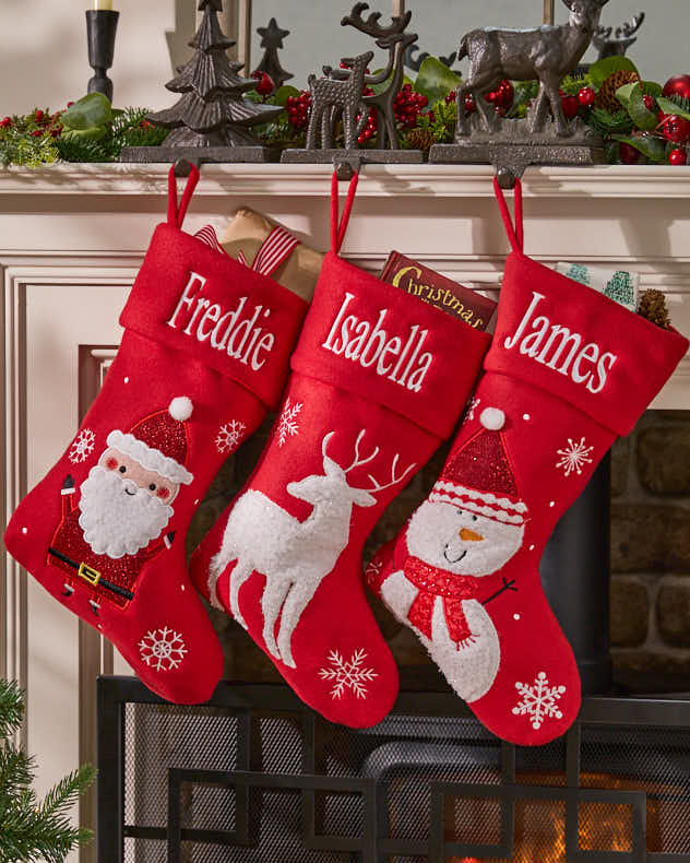 Personalised Jolly Red Christmas Stockings
