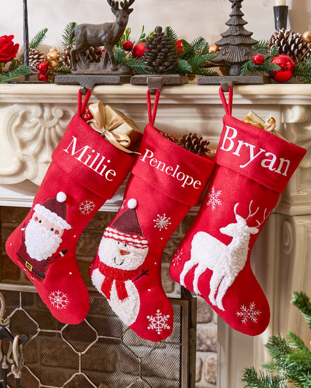 Personalised Jolly Red Christmas Stockings