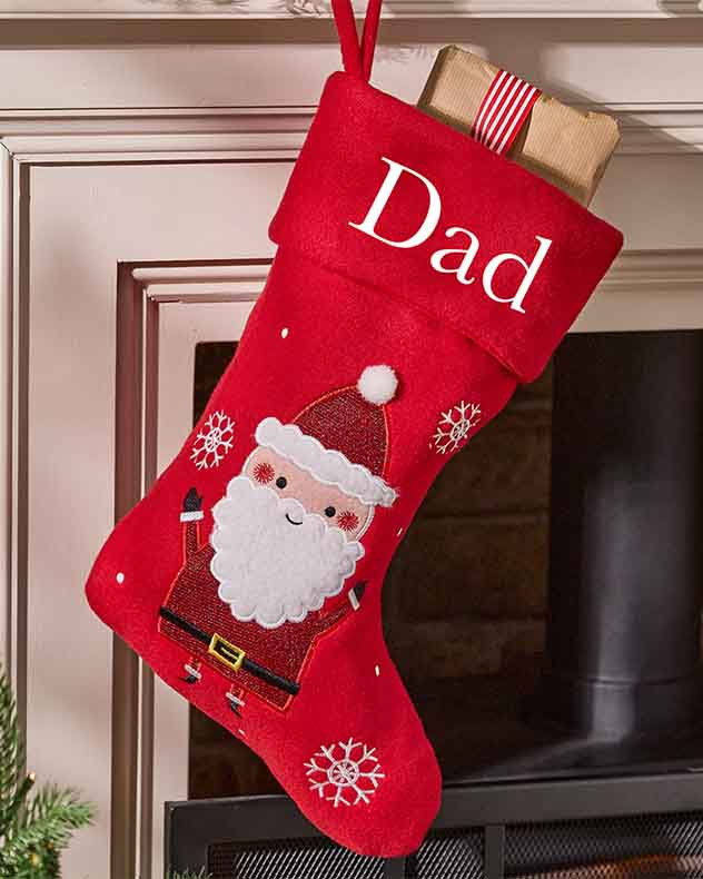Stockings - Personalised Jolly Red Christmas Stockings