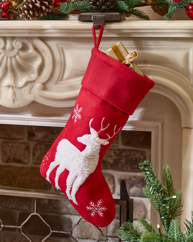 Chaussette de Noël rouge pour enfants