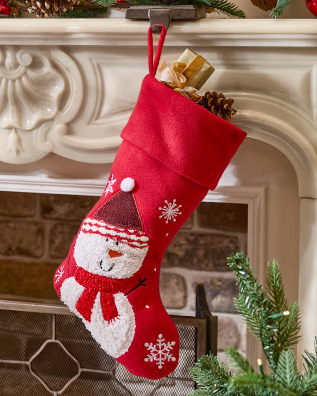Chaussette de Noël rouge pour enfants