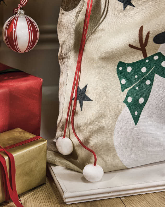 Personalised Snowmen Christmas Sack