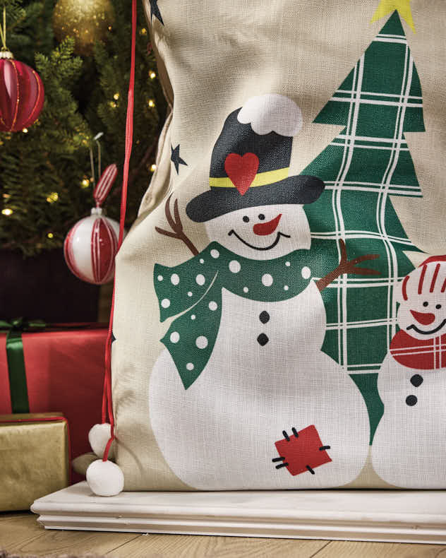 Gift Sack - Snowmen Giant Christmas Gift Sack