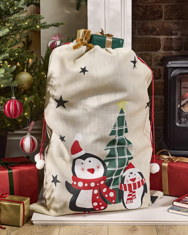 Giant Penguins Christmas Sack