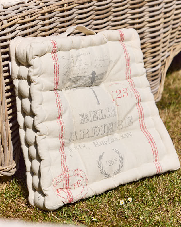 Belle Jardinere Red Garden Cushions