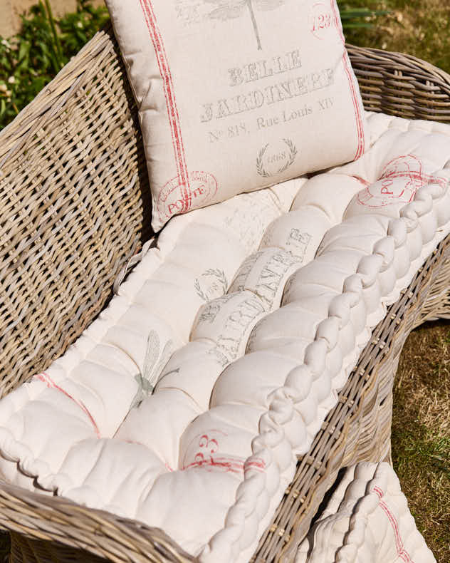 Belle Jardinere Red Garden Cushions