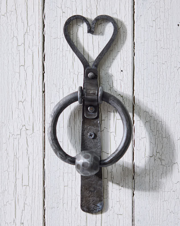 Iron Heart Shaped Door Knocker