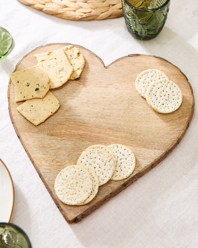 Romantic Heart Cheese Board
