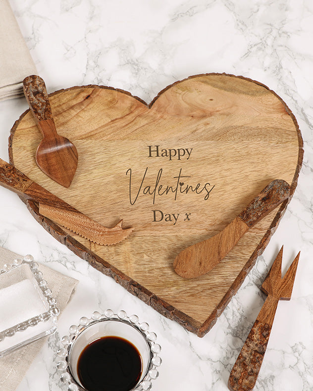 Happy Valentine's Wooden Cheese Board