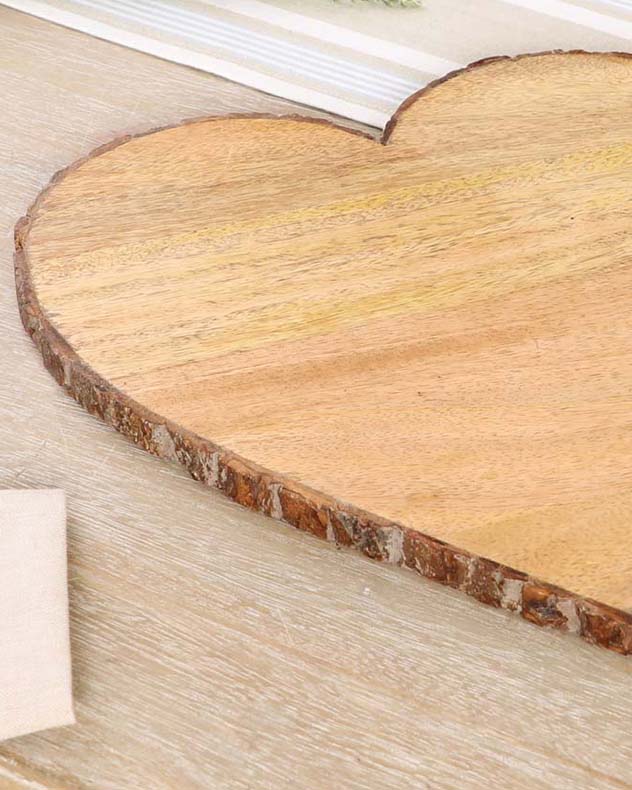 Acacia Wood Heart Chopping Board