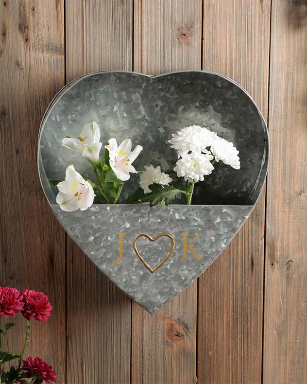 Personalised Heart Wall Planter