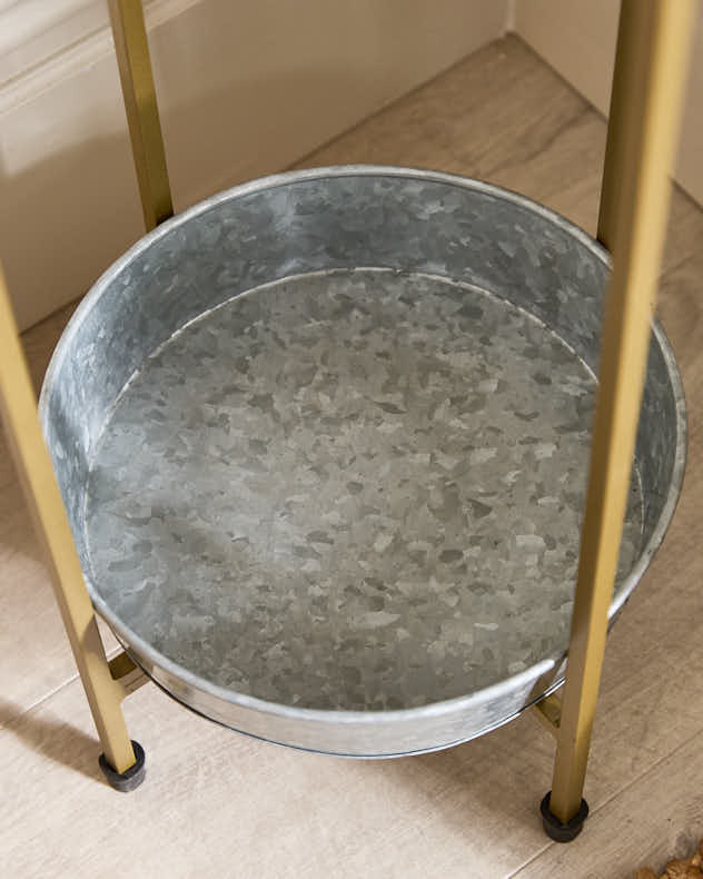 Galvanized Zinc Tall Planter